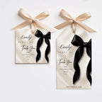 Black Bow Favor Tags