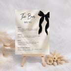 Black Bow Bar Menu Sign