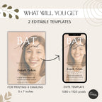 Bat Mitzvah Photo Invitation