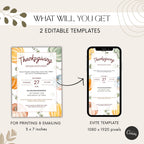 Pumpkin Thanksgiving Dinner Invitation