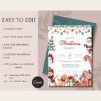 Gingerbread Christmas Invitation Template