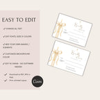 Gold Candle Baptism RSVP Card