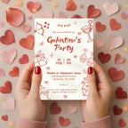 Handdrawn Galentines Party Invitation