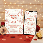 Handdrawn Galentines Party Invitation