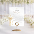 Gold Candle Baptism Prayer Card Sign