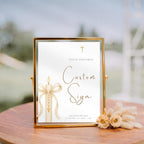 Gold Candle Baptism Custom Sign