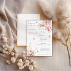 Watercolor Wildflower Birthday Brunch Invitation