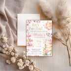 Elegant Floral Tea Party Kids Birthday Invitation