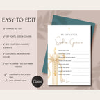 Gold Candle Baptism Prayer Card
