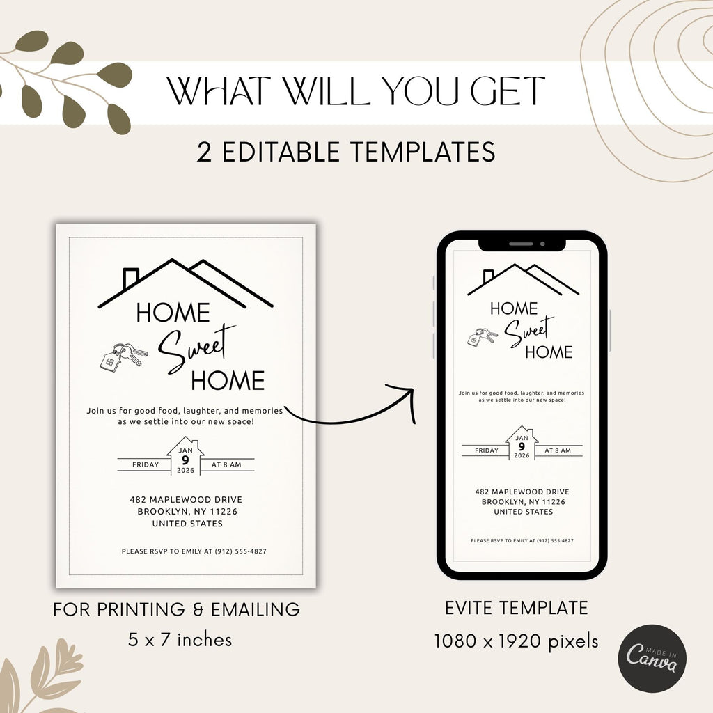 Minimalist Housewarming Invitation Template