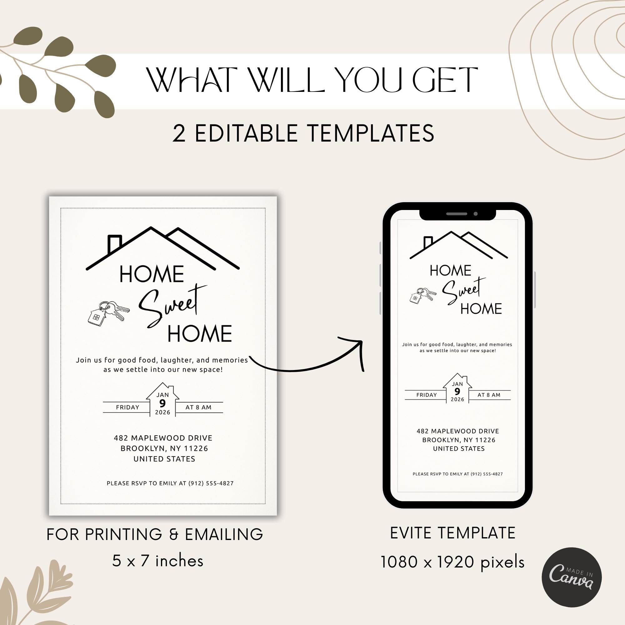 Minimalist Housewarming Invitation Template