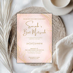 Pink Gold Bat Mitzvah Invitation