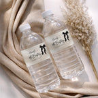 Black Bow Water Bottle Labels