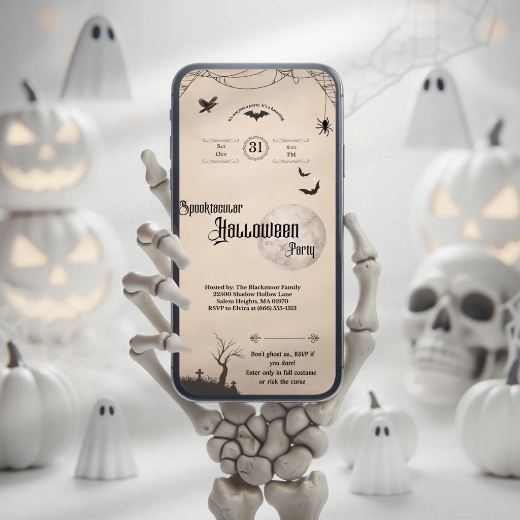 Vintage Spooktacular Halloween Party Invitation