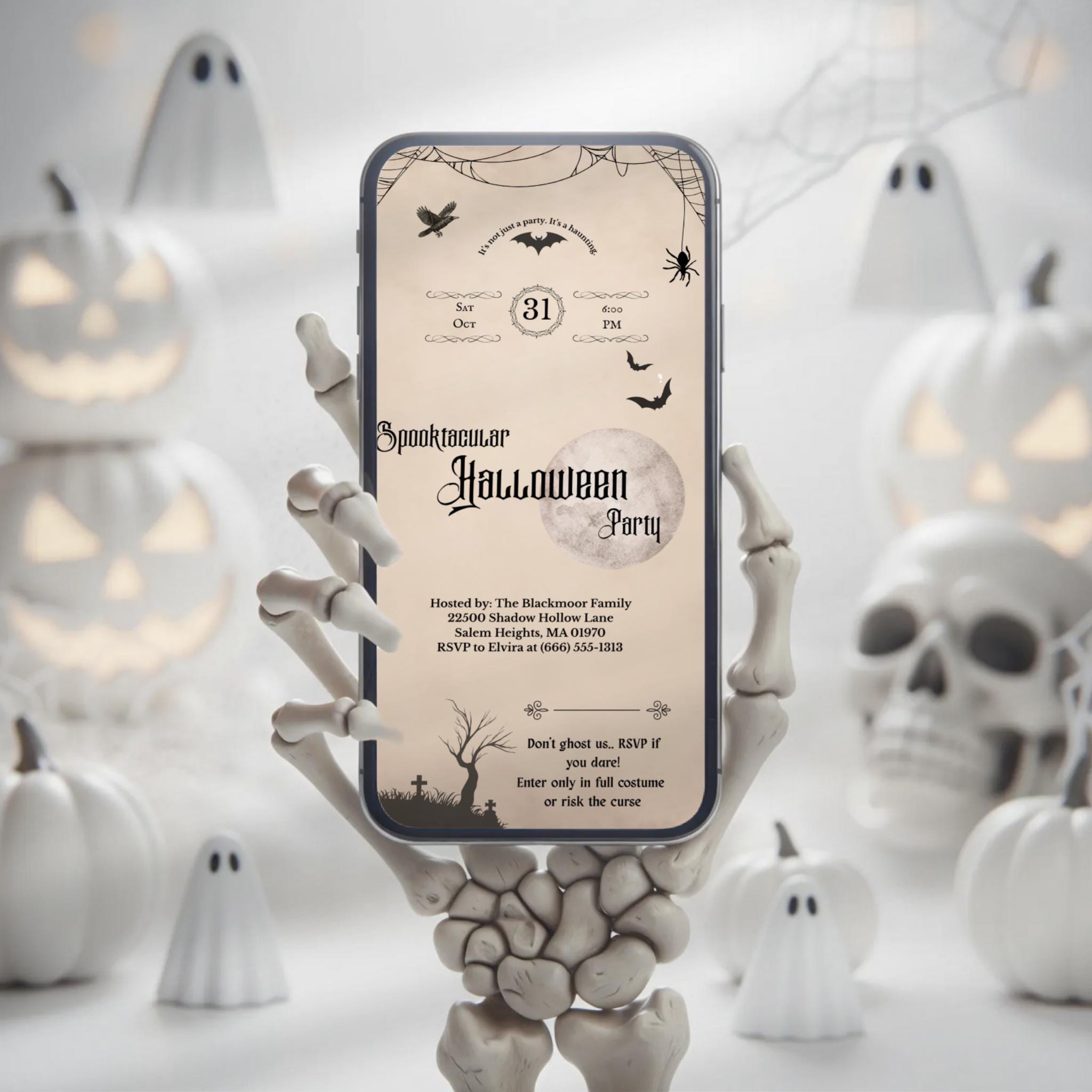 Vintage Spooktacular Halloween Party Invitation