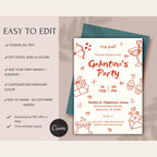Handdrawn Galentines Party Invitation