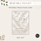Gender Reveal Predictions and Advice Card
