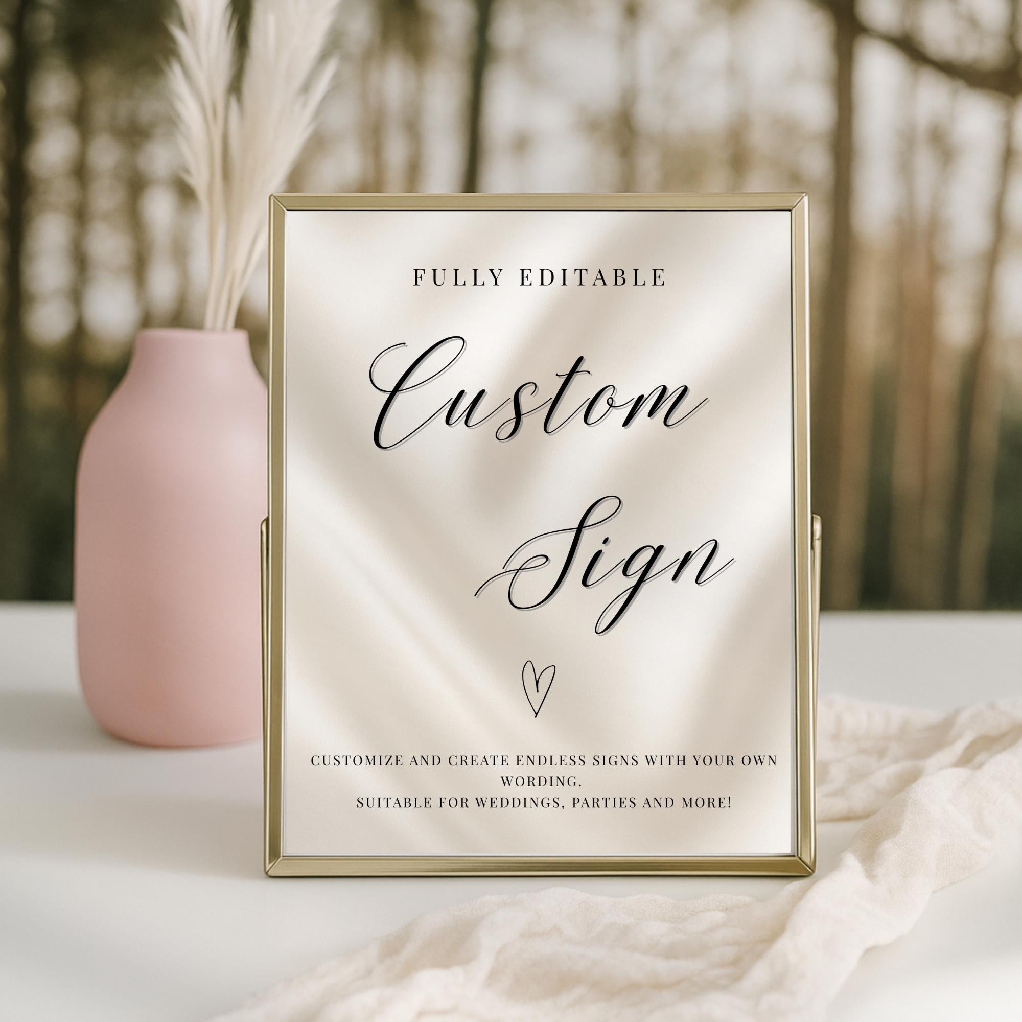 Elegant Gender Reveal Custom Sign