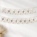 Black Bow Birthday Bunting Banner