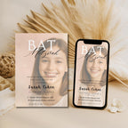 Bat Mitzvah Photo Invitation