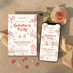 Handdrawn Galentines Party Invitation