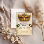 Masquerade Mardi Gras Party Invitation