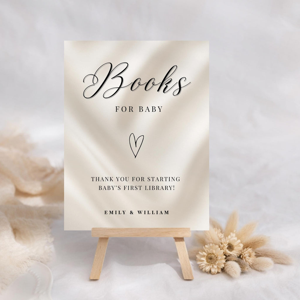 Elegant Gender Reveal Books for Baby Sign
