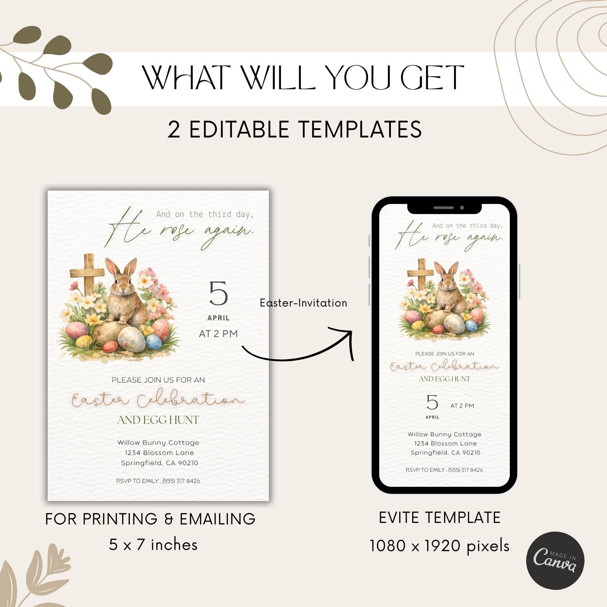 Religious Easter Party Invitation