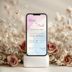 Blue or Pink Gender Reveal Invitation