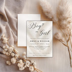 Elegant Boy or Girl Gender Reveal Invitation