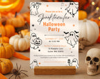 Cute Ghost Halloween Party Invitation