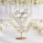 Elegant Gender Reveal Diaper Raffle Sign