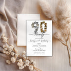 Minimalist Photo Collage Ninety 90th Birthday Invitation
