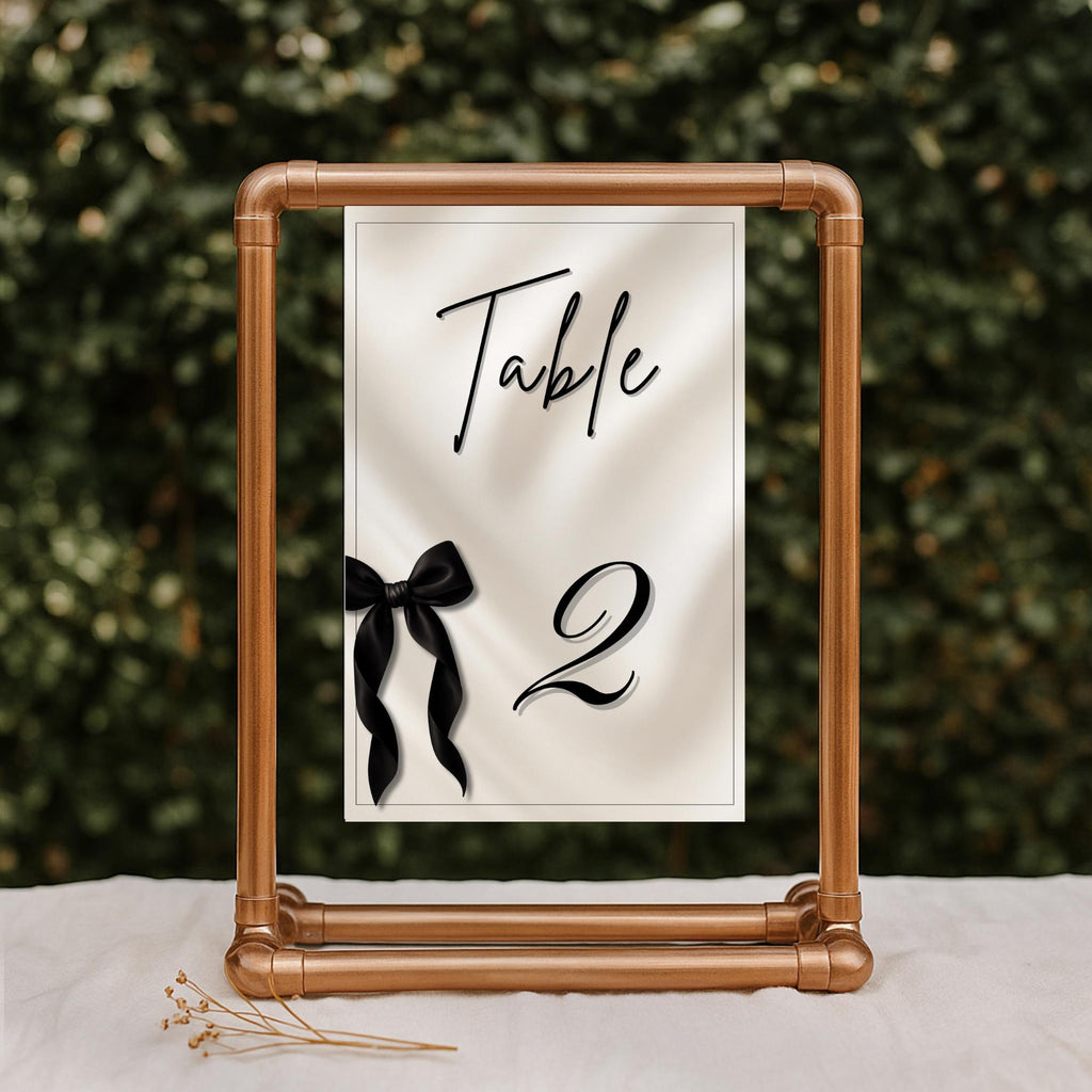 Black Bow Table Numbers 1-6