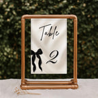 Black Bow Table Numbers 1-6