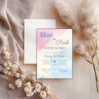 Blue or Pink Gender Reveal Invitation