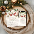 Ornament Christmas Dinner Party Invitation