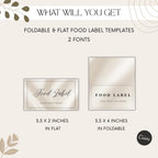Elegant Black & White Food Labels