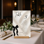 Black Bow Birthday Seating Chart