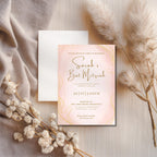 Pink Gold Bat Mitzvah Invitation
