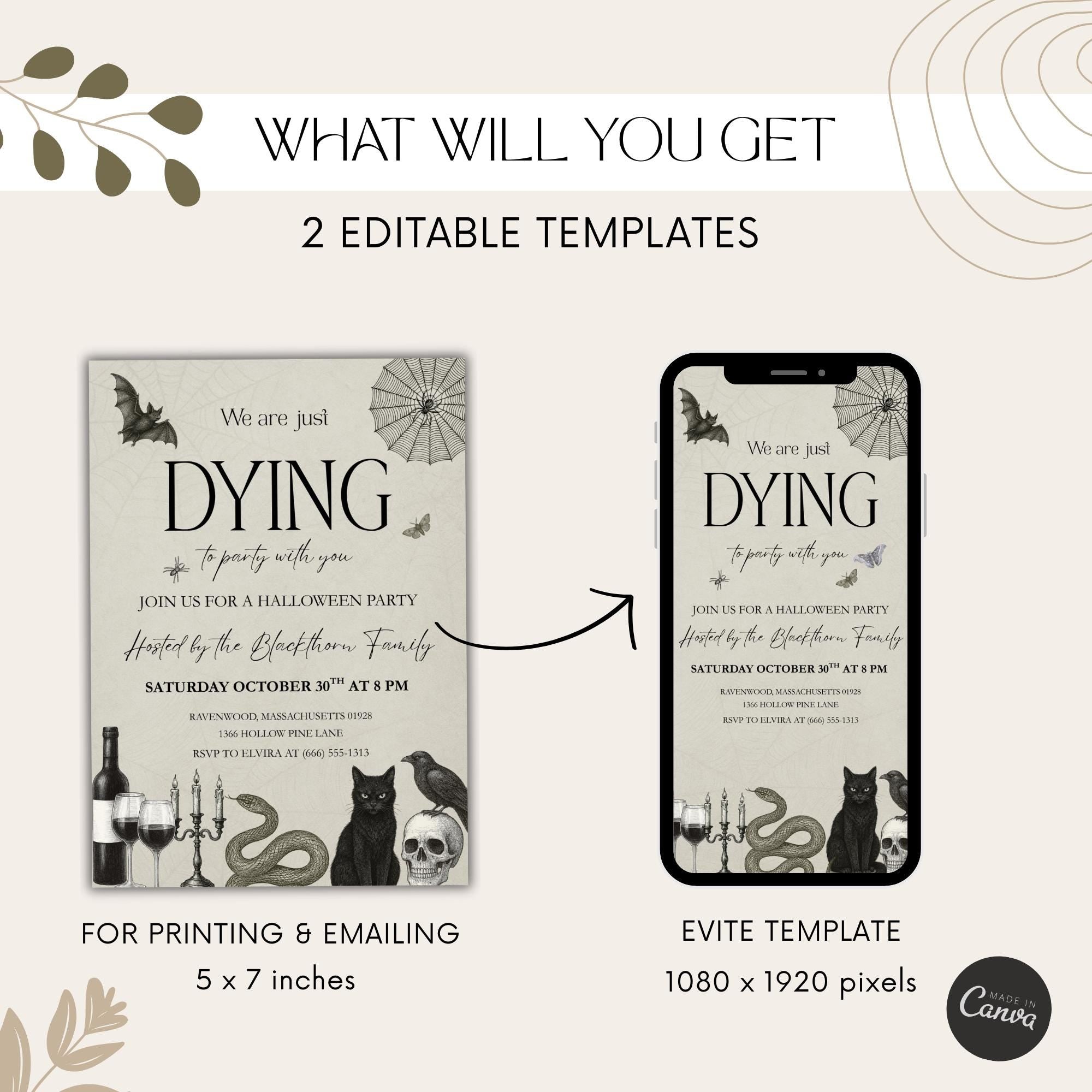 Gothic Halloween Party Invitation