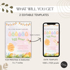 Watercolor Easter Egg Hunt Invitation