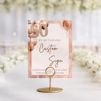 Rose Gold 50th Birthday Custom Sign