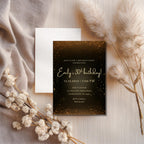 Elegant Gold Glitter Birthday Invitation