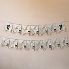 Black Bow Birthday Bunting Banner