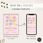 Candy Hearts Galentine's Party Invitation