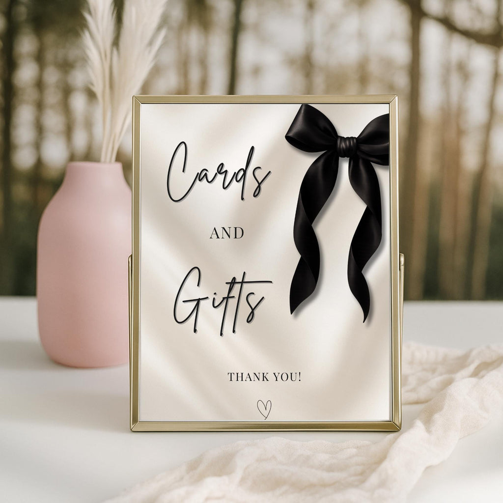 Black Bow Cards & Gifts Sign