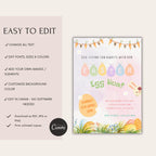Watercolor Easter Egg Hunt Invitation