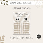 Elegant Gender Reveal Voting Board