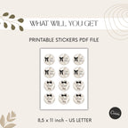 Elegant Gender Reveal Voting Stickers